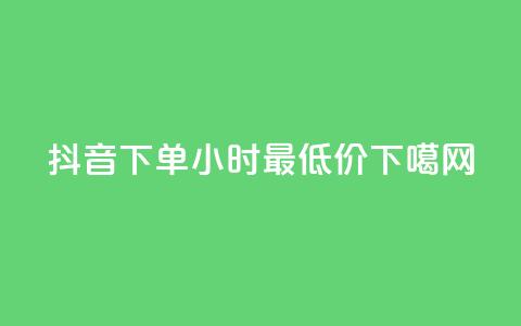 抖音下单24小时最低价 第1张 抖音下单24小时最低价 第1张
