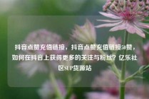 抖音点赞充值链接，抖音点赞充值链接50赞，如何在抖音上获得更多的关注与粉丝？亿乐社区SUP货源站