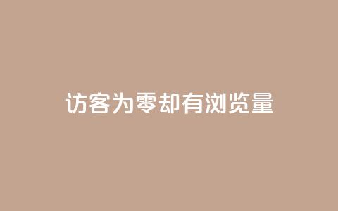 qq访客为零却有浏览量 - 访客数为零却依然有浏览量的原因解析~ 第1张 qq访客为零却有浏览量 - 访客数为零却依然有浏览量的原因解析~ 第1张