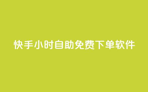 快手24小时自助免费下单软件 - 快手24小时自助免费下单工具详解！  第1张