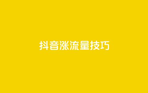 抖音涨流量技巧 - 抖音增加流量的最佳方法分享~ 第1张 抖音涨流量技巧 - 抖音增加流量的最佳方法分享~ 第1张