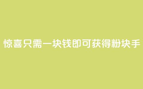 惊喜！只需一块钱，即可获得1000粉块手！  第1张