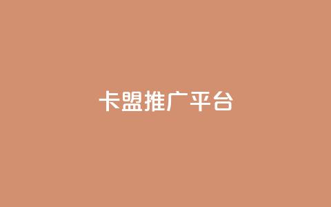 卡盟推广平台 - 卡盟推广平台：提升网站流量的首选利器~  第1张