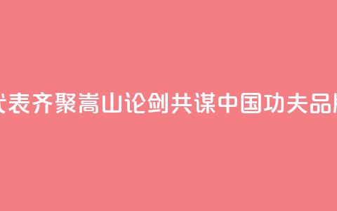 八省代表齐聚嵩山“论剑	” 共谋“中国功夫”品牌建设  第1张