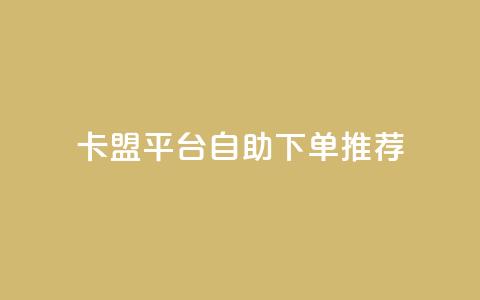 卡盟平台自助下单推荐 第1张 卡盟平台自助下单推荐 第1张