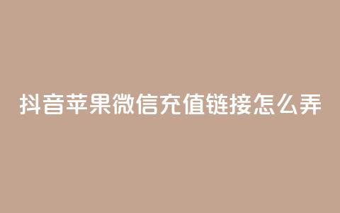 抖音苹果微信充值链接怎么弄,自助商城抖音 - 拼多多无限刀软件 拼多多自己莫名其妙下单  第1张