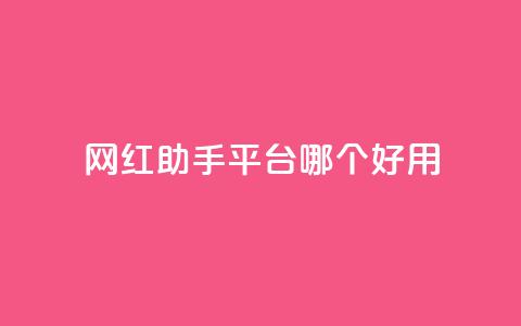 网红助手平台哪个好用,快手全网最低价下单平台 - dy免费24小时下单网站最新版 抖音业务代理平台  第1张