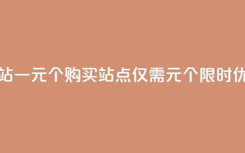 ks买站一元100个(购买KS站点仅需1元100个，限时优惠)  第1张