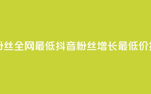 抖音24小时粉丝全网最低(抖音粉丝增长最低价揭秘) 第1张 抖音24小时粉丝全网最低(抖音粉丝增长最低价揭秘) 第1张