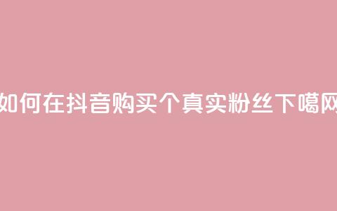 如何在抖音购买1000个真实粉丝 第1张 如何在抖音购买1000个真实粉丝 第1张