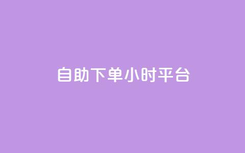 自助下单24小时平台 - 24小时自助下单平台，方便快捷服务。  第1张