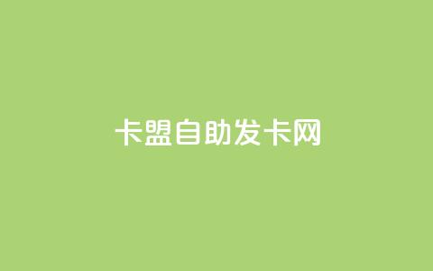 卡盟自助发卡网 - 自助发卡网——卡盟平台优势详解！  第1张