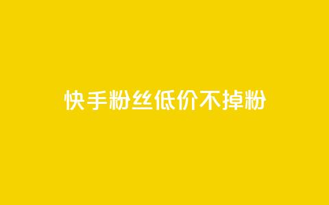 快手粉丝低价不掉粉 - 快手粉丝如何保持低价稳定增长?~ 第1张 快手粉丝低价不掉粉 - 快手粉丝如何保持低价稳定增长?~ 第1张