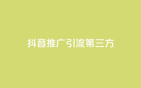 抖音推广引流第三方 - 抖音推广引流	，掌握第三方技巧，提升营销效果~  第1张
