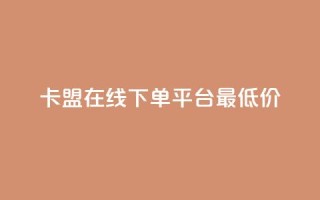 卡盟在线下单平台最低价 - 抖音如何快速涨粉到1000