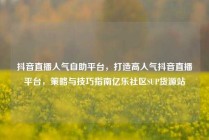 抖音直播人气自助平台，打造高人气抖音直播平台，策略与技巧指南亿乐社区SUP货源站