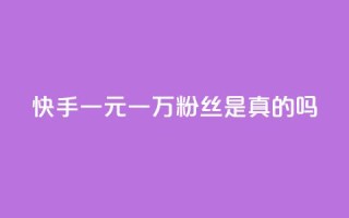 快手一元一万粉丝是真的吗 - 卡盟刷酷狗音乐vip