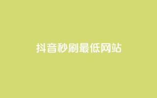 抖音秒刷最低网站 - qq自动下单平台官网