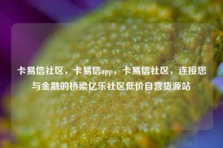 卡易信社区，卡易信app，卡易信社区，连接您与金融的桥梁亿乐社区低价自营货源站
