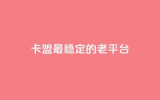 卡盟最稳定的老平台 - 卡盟老平台最可靠选择~