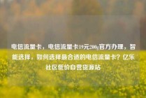 电信流量卡，电信流量卡19元200g官方办理，智能选择，如何选择最合适的电信流量卡？亿乐社区低价自营货源站