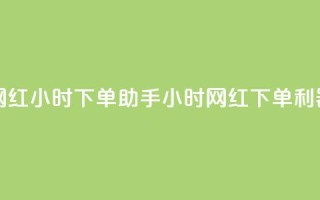 网红24小时下单助手(24小时网红下单利器)