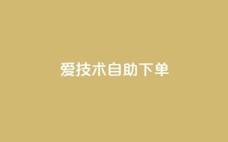 爱Q技术自助下单 - 自助下单的爱Q技术，方便快捷有效~