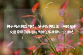 快手购买粉丝网站，快手购买粉丝，揭秘黑市交易背后的真相与风险亿乐社区SUP货源站