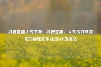 抖音直播人气下单，抖音直播，人气与订单背后的秘密亿乐社区SUP货源站