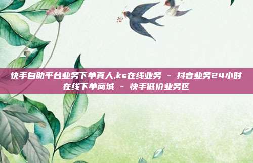 快手自助平台业务下单真人,ks在线业务 - 抖音业务24小时在线下单商城 快手低价业务区  第1张