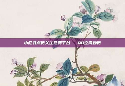 小红书点赞关注任务平台 - QQ空间秒赞  第1张