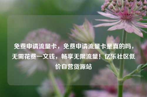免费申请流量卡，免费申请流量卡是真的吗，无需花费一文钱	，畅享无限流量！亿乐社区低价自营货源站  第1张