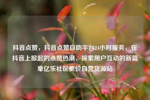 抖音点赞，抖音点赞自助平台24小时服务	，在抖音上掀起的点赞热潮，探索用户互动的新篇章亿乐社区低价自营货源站  第1张
