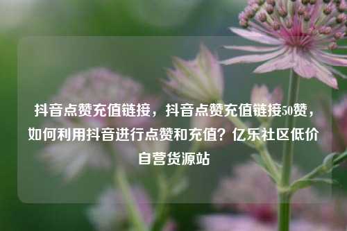 抖音点赞充值链接，抖音点赞充值链接50赞，如何利用抖音进行点赞和充值？亿乐社区低价自营货源站  第1张