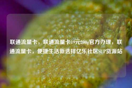 联通流量卡，联通流量卡19元200g官方办理，联通流量卡，便捷生活新选择亿乐社区SUP货源站  第1张